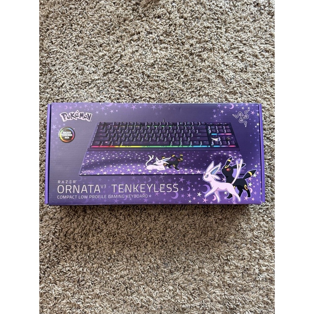 🔥NEW🔥 Pokemon x Razer Ornata V3 X Tenkeyless Espeon & Umbreon Edition Keyboard